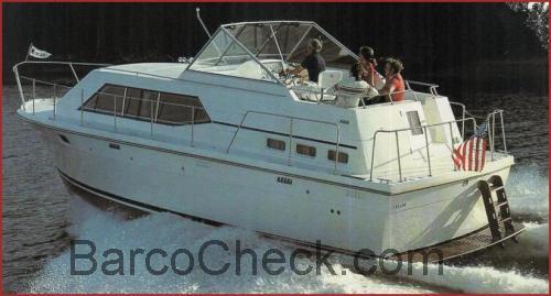 Trojan 36 Tri-Cabin ficha tecnica